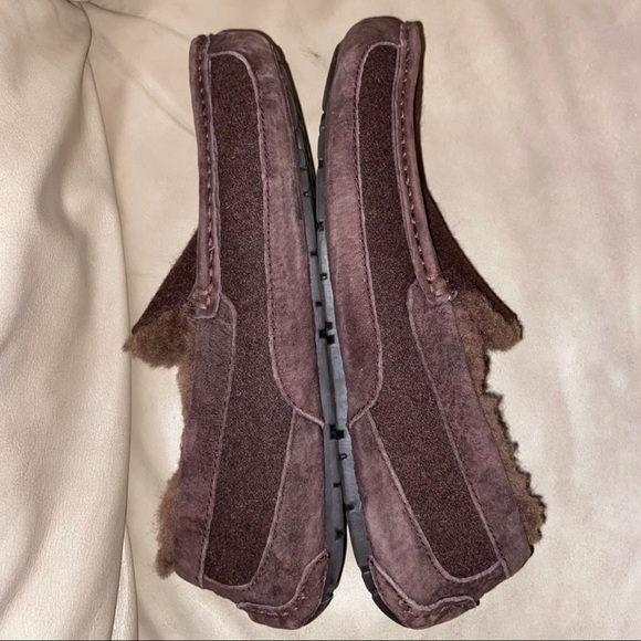 NWOT UGG Ascot Slippers Mens 10 Brown Suede Wool - Picture 2 of 5